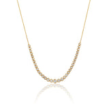 Gold Bezel Diamond Graduated Half Tennis Necklace