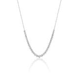 Gold Bezel Diamond Graduated Half Tennis Necklace