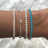 Gold Turquoise Tennis Bracelet