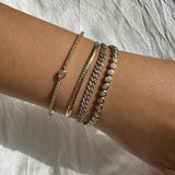 Gold Round Bezel Diamond Tennis Bracelet
