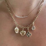Gold Puffy Heart Charm