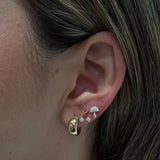 Gold Diamond Cherry Stud Earring by Monisha Melwani