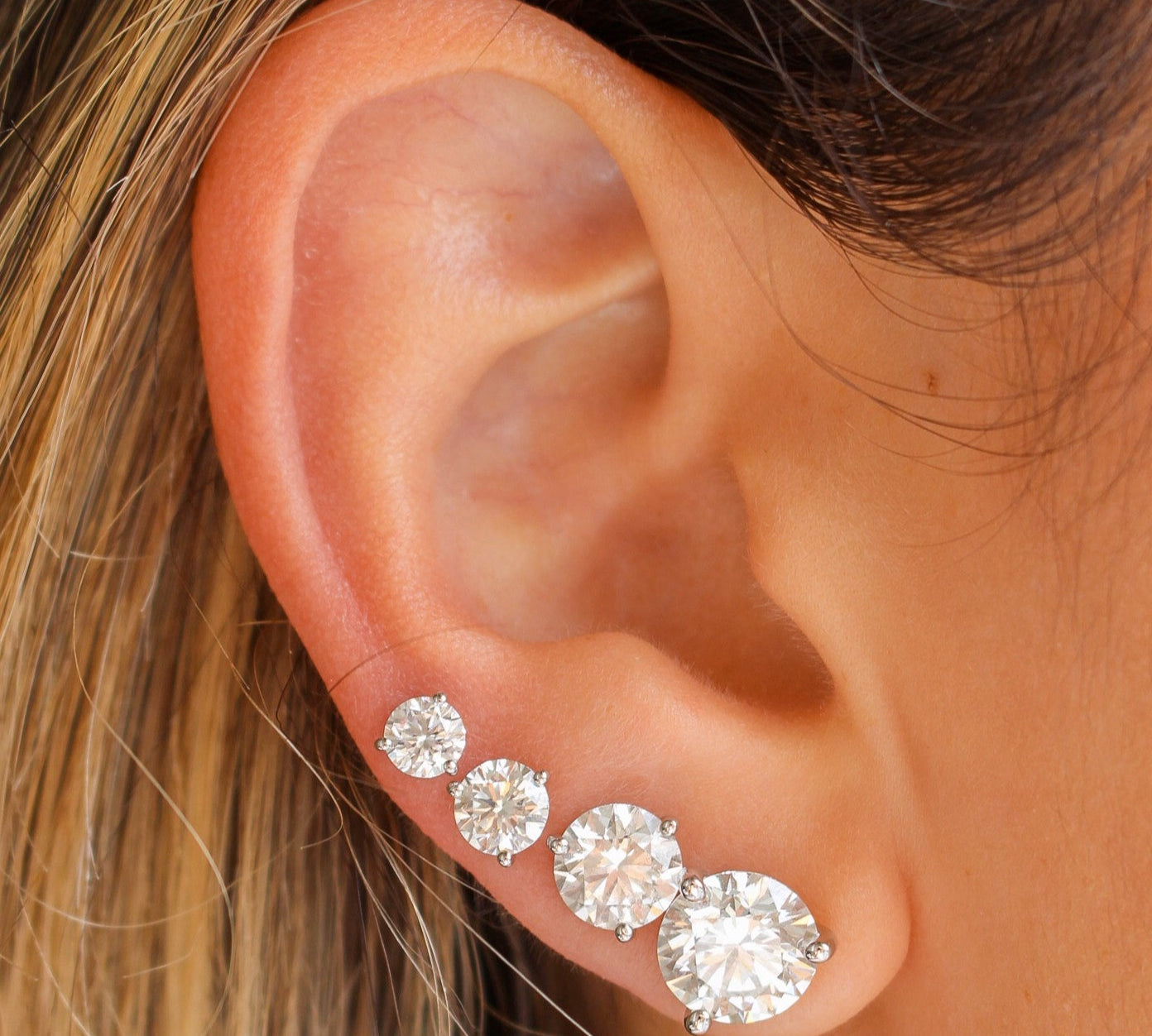 Gold Lab Grown Diamond Martini Earring