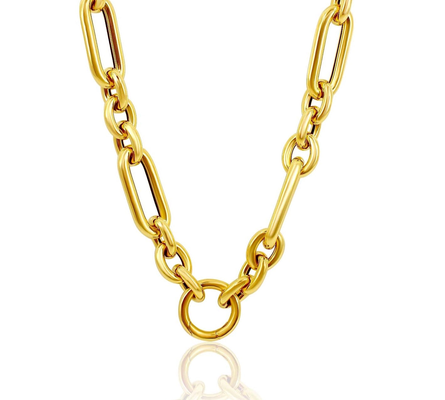 Gold Multi Link Chunky Chain Necklace
