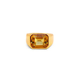 Gold Citrine Dome Ring