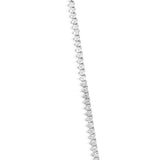 Gold Diamond Graduated Three Prong Tennis Necklace