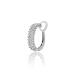 Gold Three Row Diamond Ear Cuff