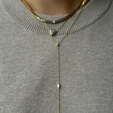 Gold Diamond Illusion Heart Chain Necklace