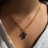 Gold Small Paperclip Charm Chain Necklace