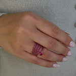 Gold Multi Wrap Heart Ruby Ring Fine Jewelry