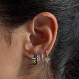 Gold Diamond Octagon Earring