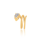 Gold Lab Grown Pear Snake Ring