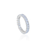 Gold Lab Grown Emerald Cut Eternity Ring