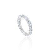 Gold Lab Grown Four Prong Round Eternity Ring