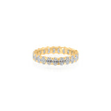 Gold Lab Grown Oval Eternity Ring