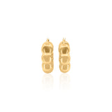 Gold Ball Hoop Earrings