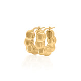 Gold Ball Hoop Earrings