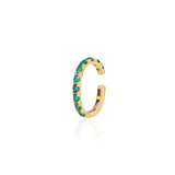 Gold Green Sapphire Ear Cuff