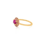 Gold Lab Grown Ruby Tourmaline Ring