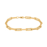 Gold Pinched Link Chain Bracelet
