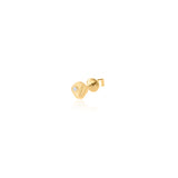 Gold Single Diamond Shell Earring
