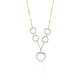 Two Tone Diamond Paperclip Chain Necklace