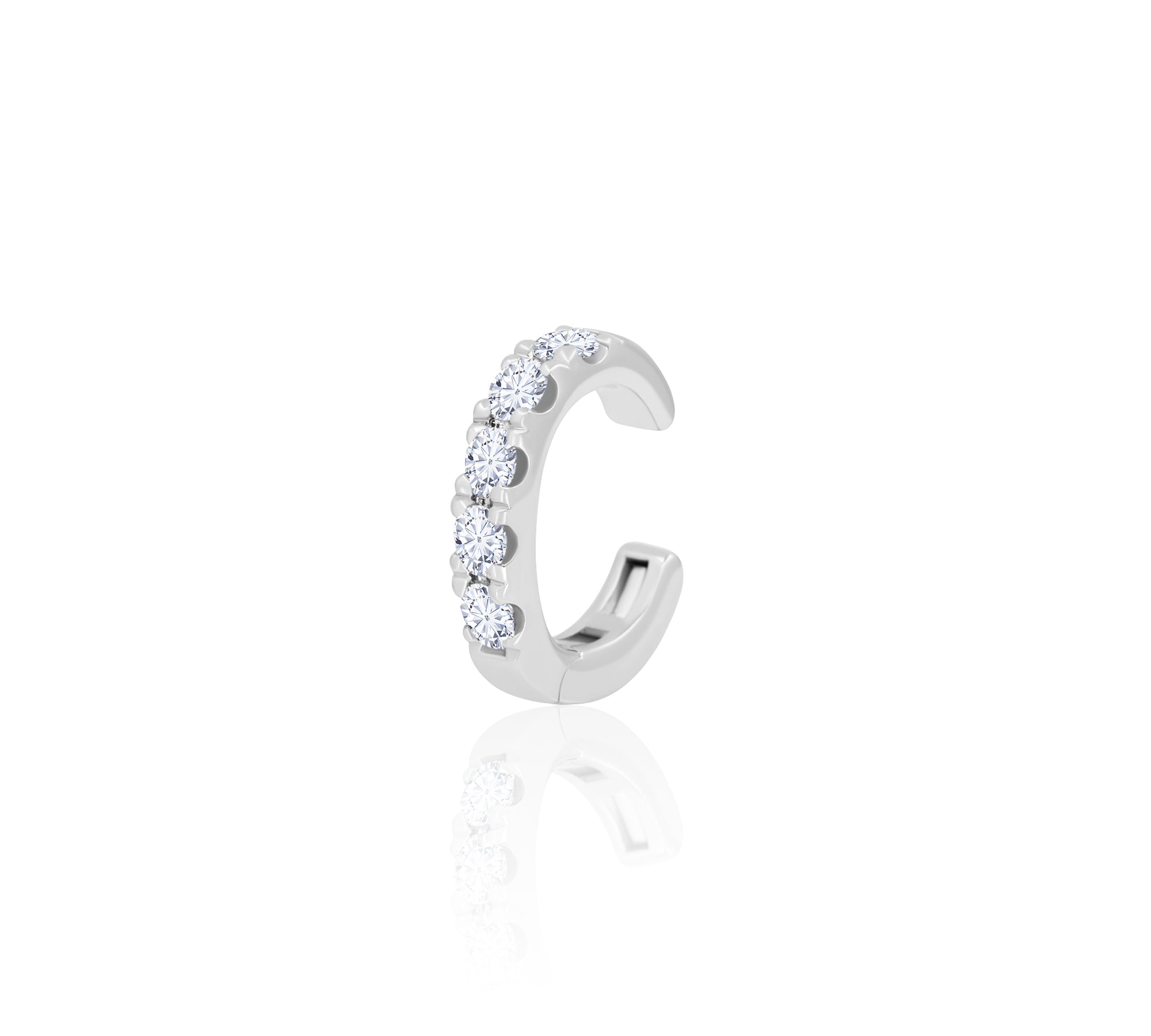 Gold Large Round Diamond Ear Cuff