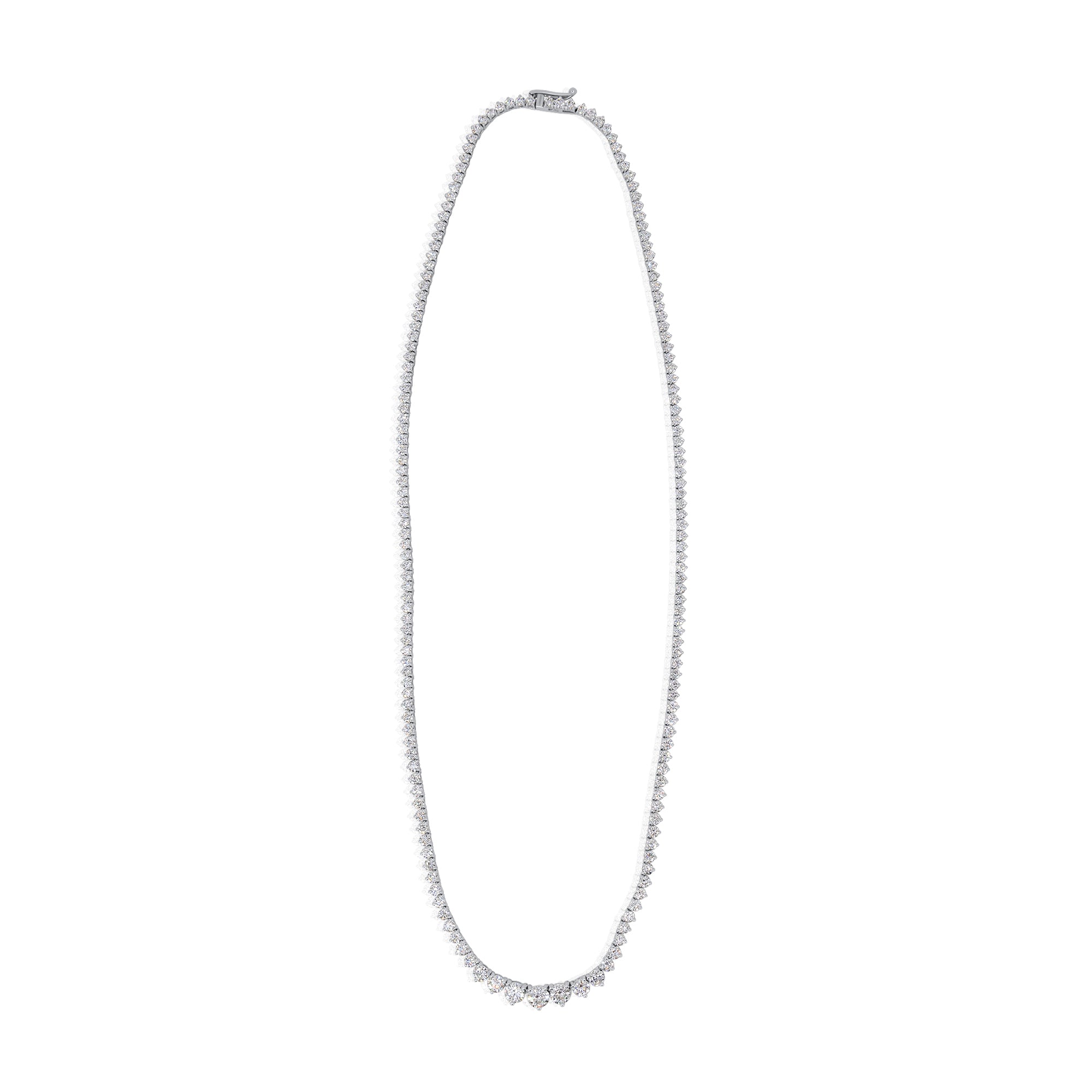Gold Lab Grown Diamond Small Graduated Tennis Necklace