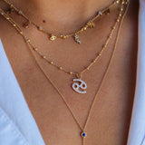 Gold Diamond Zodiac Charm