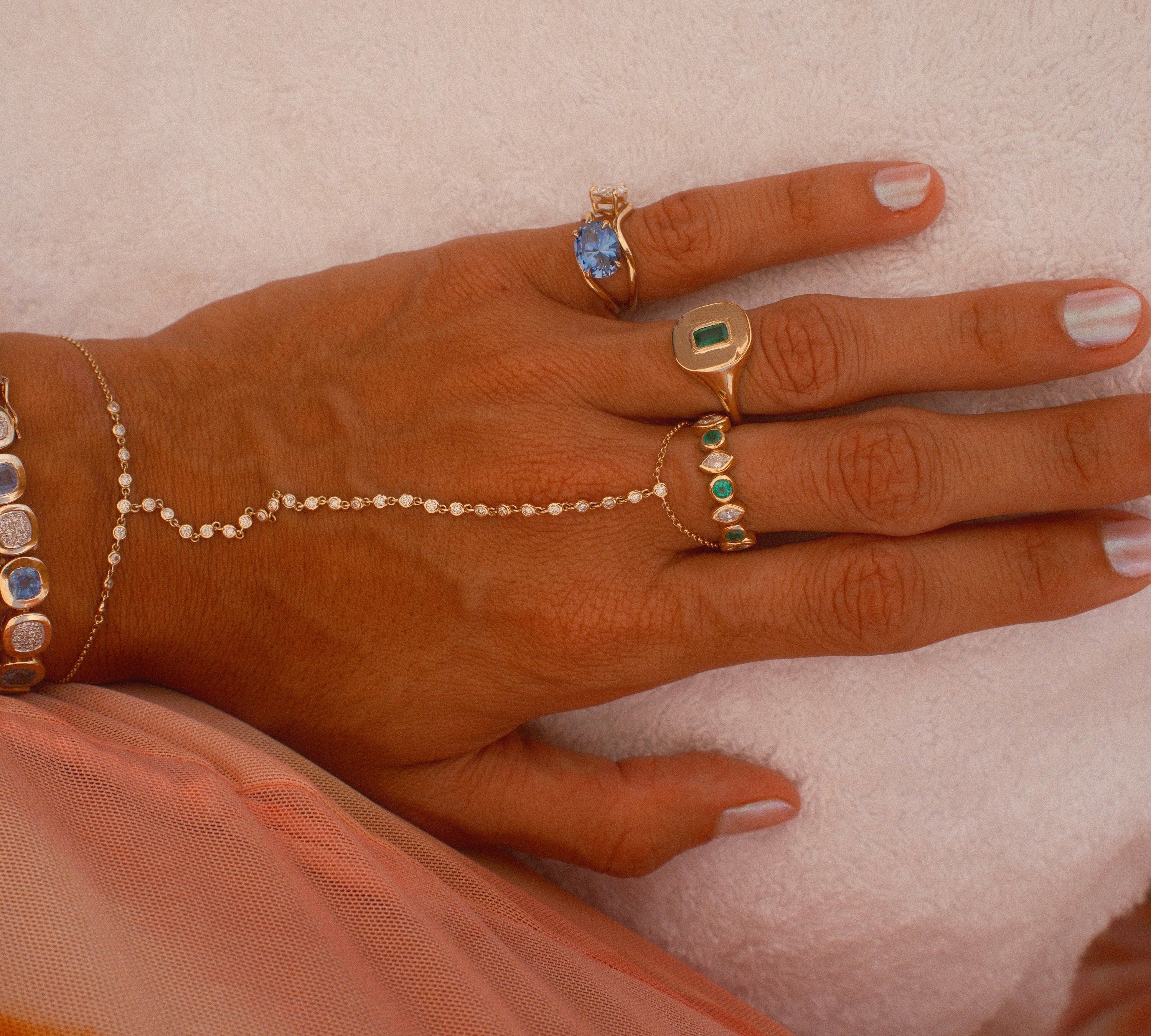 Gold Emerald Rectangle Signet Ring