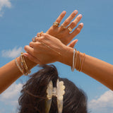 Gold Pink Sapphire Tennis Bracelet