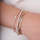 Gold Diamond Lab Grown Classic Tennis Bracelet