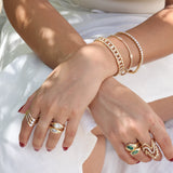 Gold Pear Emerald Lab Grown Signet Pinky Ring