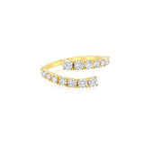 Gold Multi Round Diamond Wrap Ring