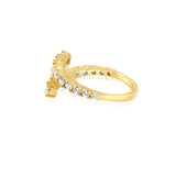 Gold Multi Round Diamond Wrap Ring