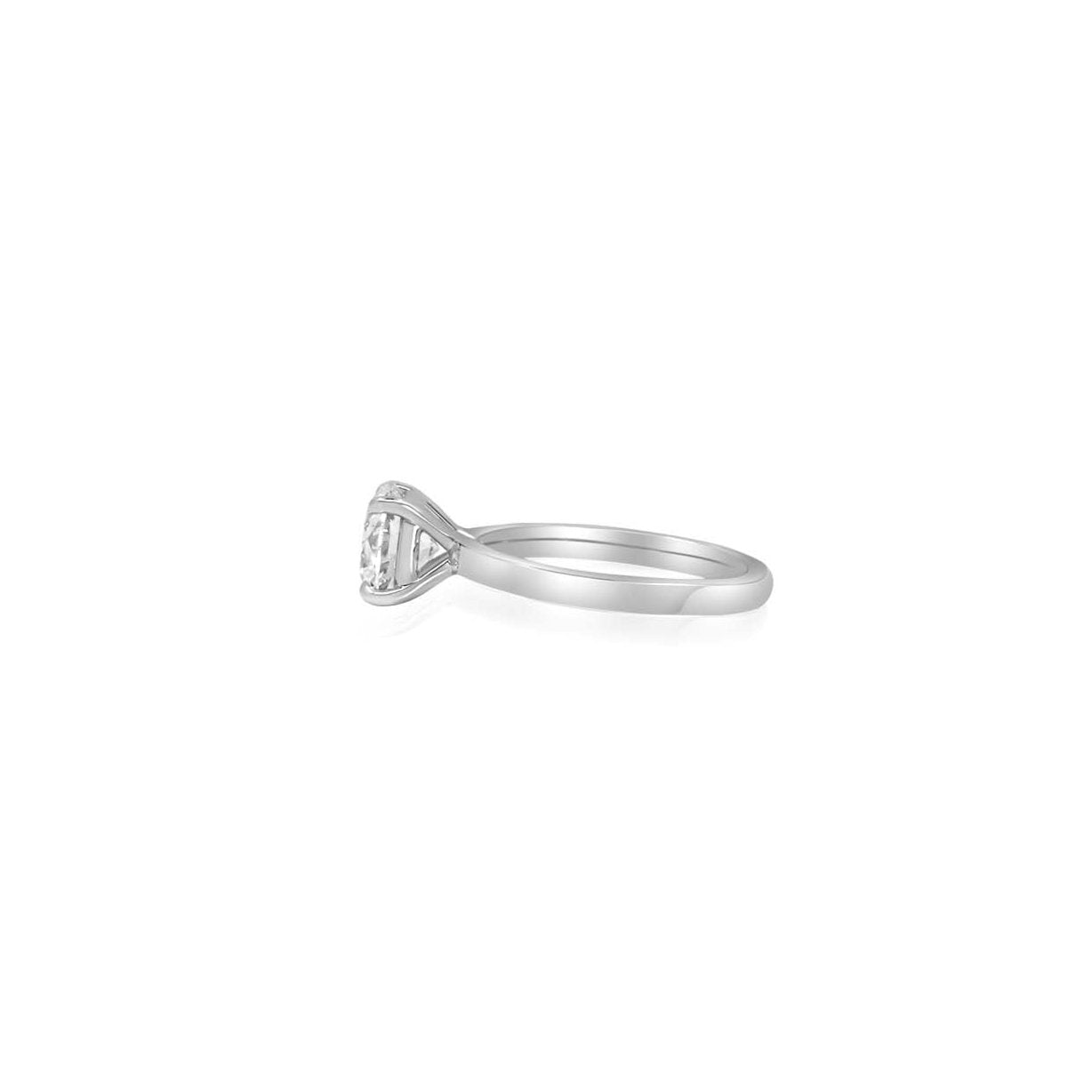 Gold Diamond Round Cut Lab Grown Engagement Ring