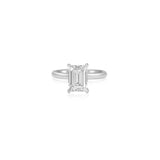 Gold Diamond Emerald Cut Lab Grown Engagement Ring