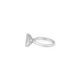 Gold Diamond Emerald Cut Lab Grown Engagement Ring