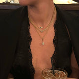 Gold Lab Grown Pear Diamond Pendant