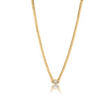 Gold Lab Grown Diamond Marquise Cuban Link Necklace