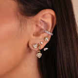 Gold Double Diamond Ear Jacket