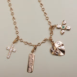 Gold Diamond Love Heart Pendant