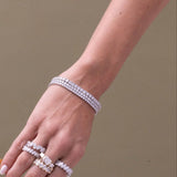 Gold Diamond Lab Grown Tennis Bracelet