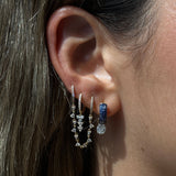 Gold Triple Trio Diamond Hoop Earring