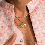 Gold Diamond Evil Eye Pendant