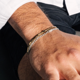 Gold Mini Cuban Link Diamond Bracelet
