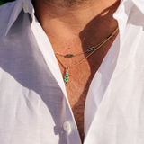 Gold Small Round Box Chain Necklace