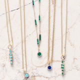 Gold Small Round Box Chain Necklace