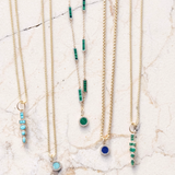 Gold Medium Round Box Chain Necklace
