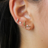 Gold Wing Stud Earring